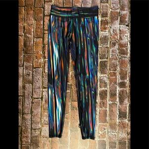 EUC Terez Leggings black psychedelic print SZ S